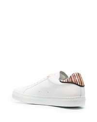 Мужские белые кожаные низкие кеды от Paul Smith