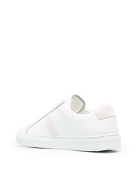 Мужские белые кожаные низкие кеды от Low Brand