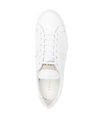 Мужские белые кожаные низкие кеды от Low Brand