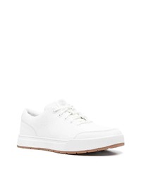 Мужские белые кожаные низкие кеды от Timberland