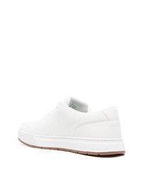 Мужские белые кожаные низкие кеды от Timberland