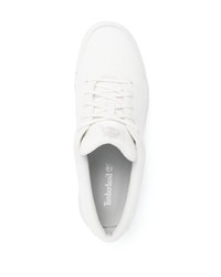 Мужские белые кожаные низкие кеды от Timberland