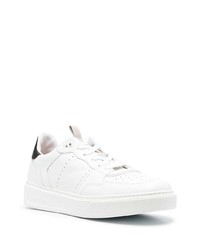 Мужские белые кожаные низкие кеды от Woolrich