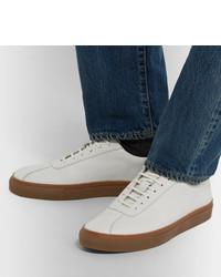 Мужские белые кожаные низкие кеды от Grenson