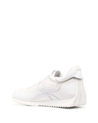 Мужские белые кожаные низкие кеды от Loewe