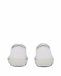 Мужские белые кожаные низкие кеды от Burberry