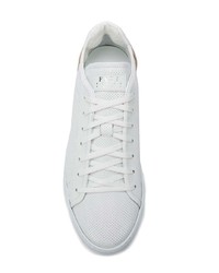 Женские белые кожаные низкие кеды от Fabi