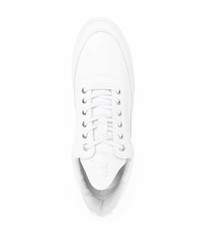 Мужские белые кожаные низкие кеды от Filling Pieces