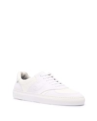 Мужские белые кожаные низкие кеды от Jacob Cohen