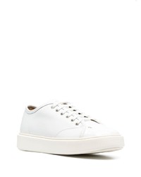 Мужские белые кожаные низкие кеды от Low Brand