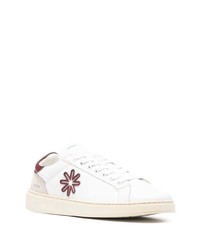 Мужские белые кожаные низкие кеды от Manuel Ritz