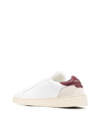 Мужские белые кожаные низкие кеды от Manuel Ritz