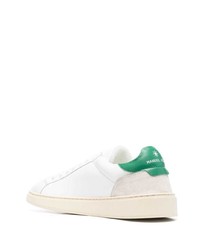 Мужские белые кожаные низкие кеды от Manuel Ritz