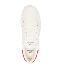 Мужские белые кожаные низкие кеды от Armani Exchange