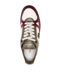 Мужские белые кожаные низкие кеды от Roberto Cavalli