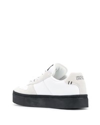 Мужские белые кожаные низкие кеды от VERSACE JEANS COUTURE