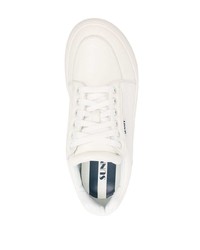 Мужские белые кожаные низкие кеды от Sunnei