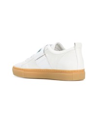 Женские белые кожаные низкие кеды от Lanvin