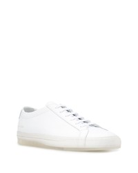 Мужские белые кожаные низкие кеды от Common Projects