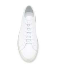 Мужские белые кожаные низкие кеды от Common Projects