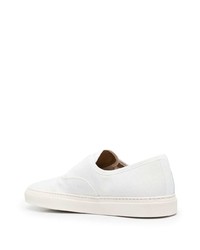 Мужские белые кожаные низкие кеды от Common Projects