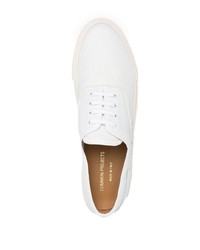 Мужские белые кожаные низкие кеды от Common Projects