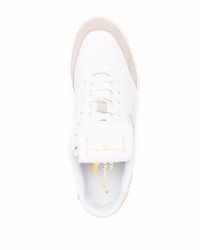 Мужские белые кожаные низкие кеды от Pantofola D'oro