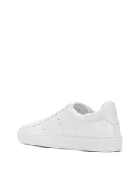 Мужские белые кожаные низкие кеды от Woolrich