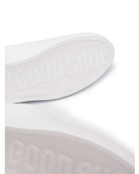 Мужские белые кожаные низкие кеды от Grenson