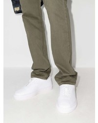 Мужские белые кожаные низкие кеды от Grenson