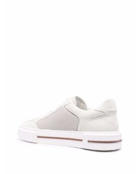 Мужские белые кожаные низкие кеды от Eleventy