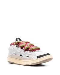 Мужские белые кожаные низкие кеды от Lanvin