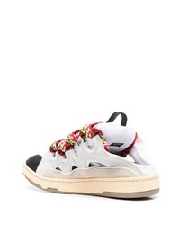 Мужские белые кожаные низкие кеды от Lanvin