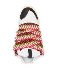 Мужские белые кожаные низкие кеды от Lanvin