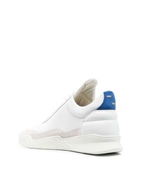 Мужские белые кожаные низкие кеды от Filling Pieces