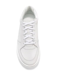 Мужские белые кожаные низкие кеды от Etq.