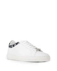 Мужские белые кожаные низкие кеды от Billionaire