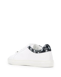 Мужские белые кожаные низкие кеды от Billionaire