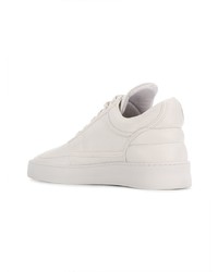 Мужские белые кожаные низкие кеды от Filling Pieces