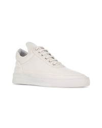 Мужские белые кожаные низкие кеды от Filling Pieces