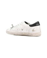 Мужские белые кожаные низкие кеды от Golden Goose Deluxe Brand