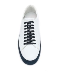 Мужские белые кожаные низкие кеды от Scarosso