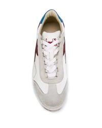 Мужские белые кожаные низкие кеды от Diadora