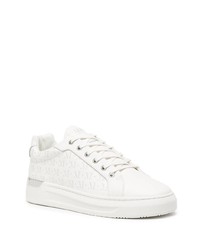 Мужские белые кожаные низкие кеды от Mallet