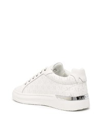 Мужские белые кожаные низкие кеды от Mallet