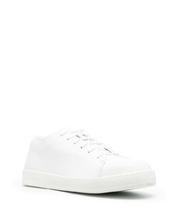 Мужские белые кожаные низкие кеды от OZWALD BOATENG