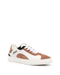 Мужские белые кожаные низкие кеды от Etro