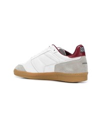 Мужские белые кожаные низкие кеды от AMI Alexandre Mattiussi