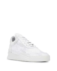 Мужские белые кожаные низкие кеды от Filling Pieces