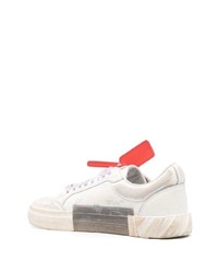 Мужские белые кожаные низкие кеды от Off-White